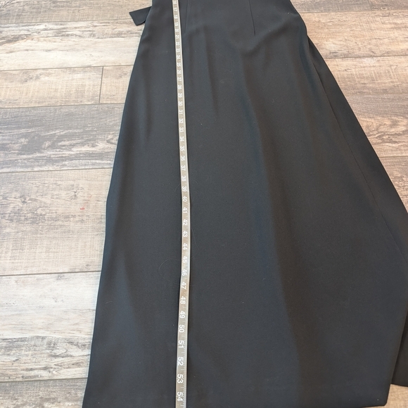 Escada Black Sheath Maxi Dress Mock Neck Gown Sz 34 - Picture 9 of 10